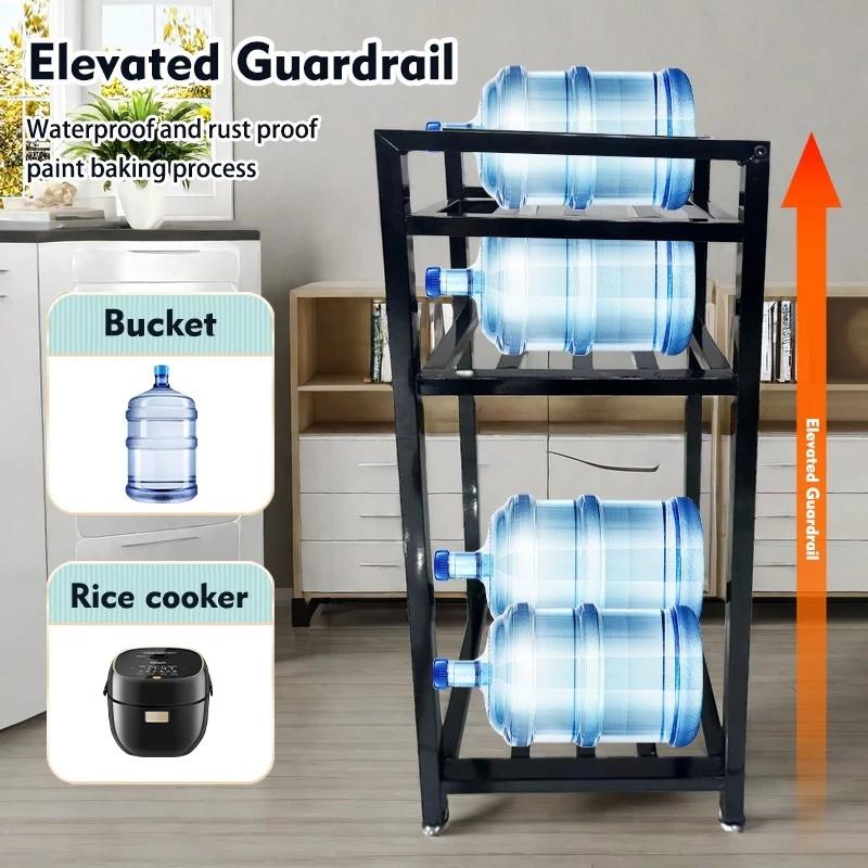 Floor Standing Water Dispenser Stand  2/3 Tier Water Bottle Jug Holder Heavy Duty Water Cooler Jug Storage Rack