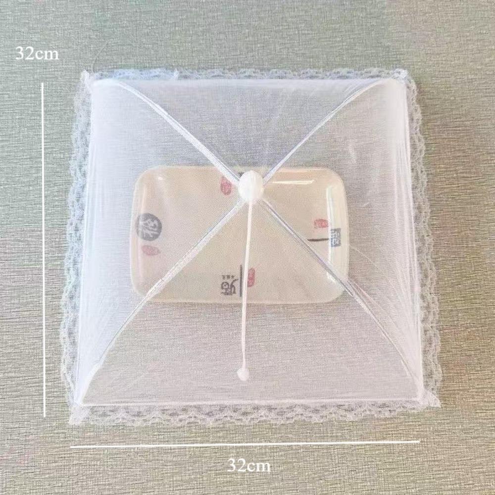 

Большая складная белая сетчатая палатка для еды - складная, моющаяся, прозрачная сетка, идеально подходит для пикников на открытом воздухе, барбекю и вечеринок, защищает от насекомых 32*32cm прозрачный