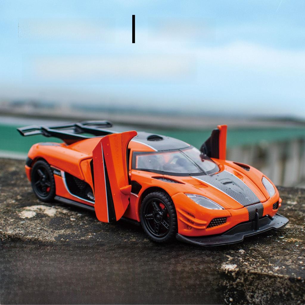 ABBJ1 Koenigsegg One: Alloy Car Model Sound Light Interactive Collectible Toy Realistic Car Door Opening Vintage Style Vehicle