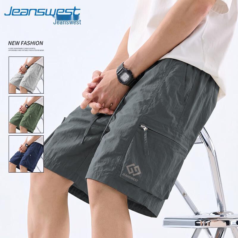Jeanswest Men s 2026 Summer Outdoor Loose Cargo Shorts L