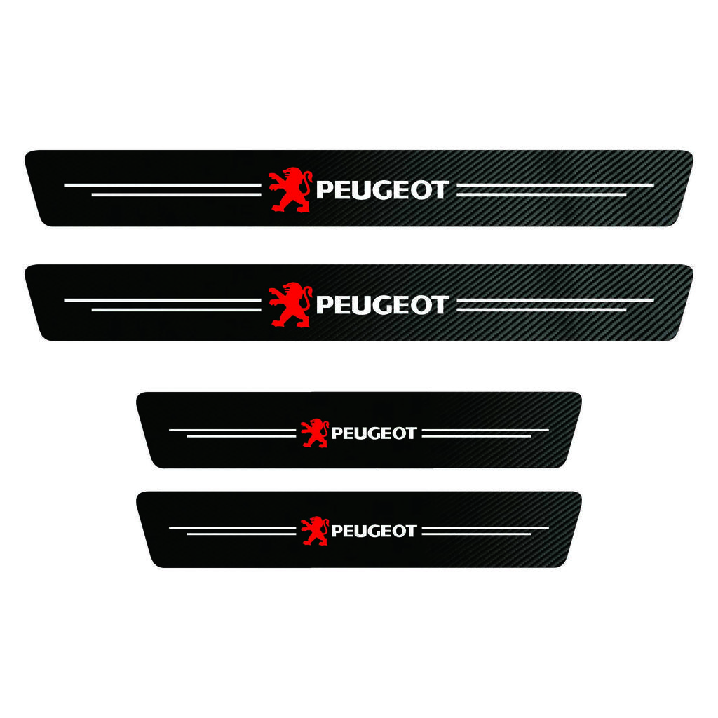 Carbon Fiber Car Sticker Threshold Protection Strip Waterproof Protective Film For Peugeot 208 3008 308 2008 207 107 508 607 106