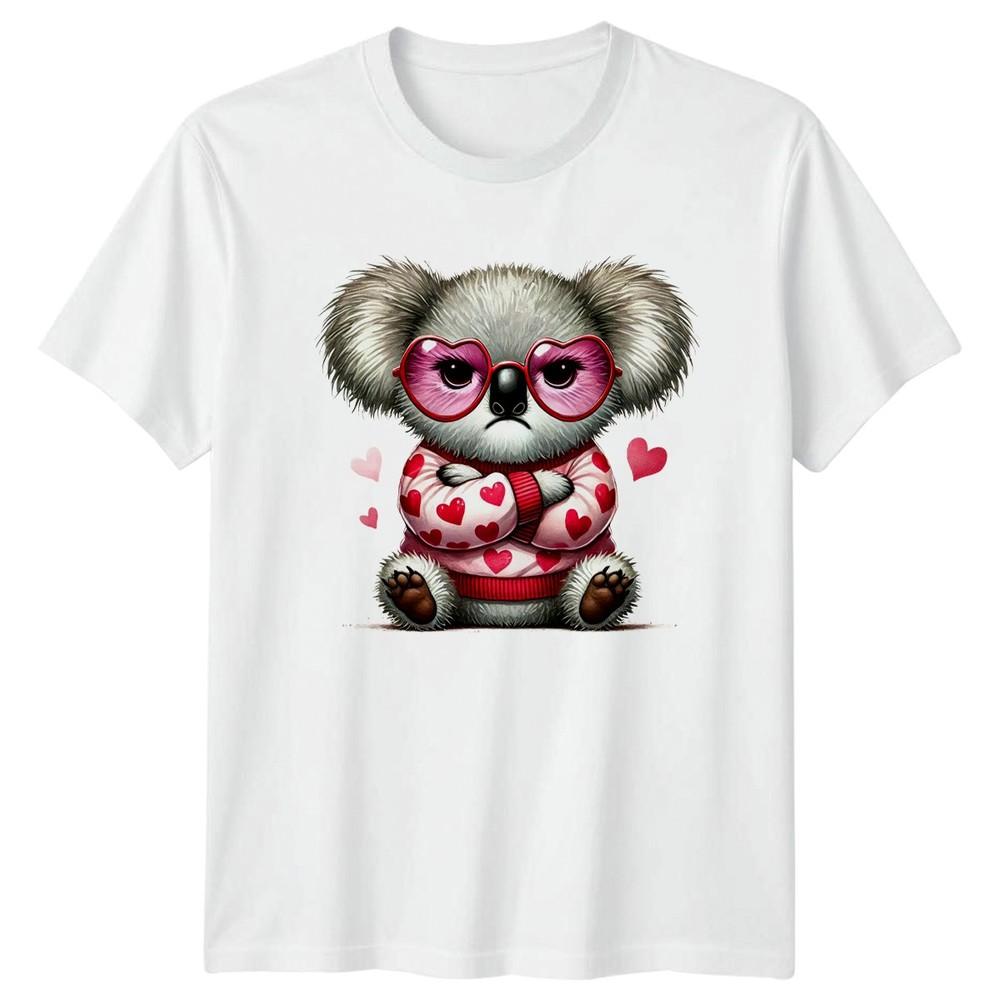 Koala Valentines Day Hearts Unisexs TShirt Unisexs Tee Graphic Unisex Top S