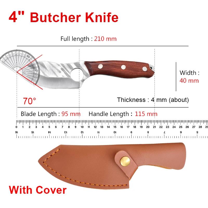 

4-дюймовый кованый стальной нож для обвалки мяса, рыбы, суши, поварской нож для резки фруктов, овощей, филейные ножи
