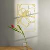 Metal Wall Art Large Gold Decorative Frames Elegant Floral Artwork, Stylish Metal Wall Décor Perfect for Unique Wall Decorations
