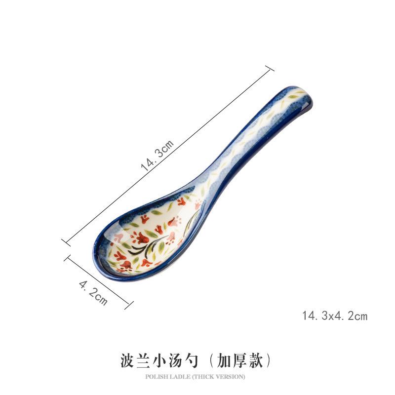 Маленькая ложка керамическая ложка ложка бытовая креативная ложка для еды ретро столовая посуда суповая фарфор