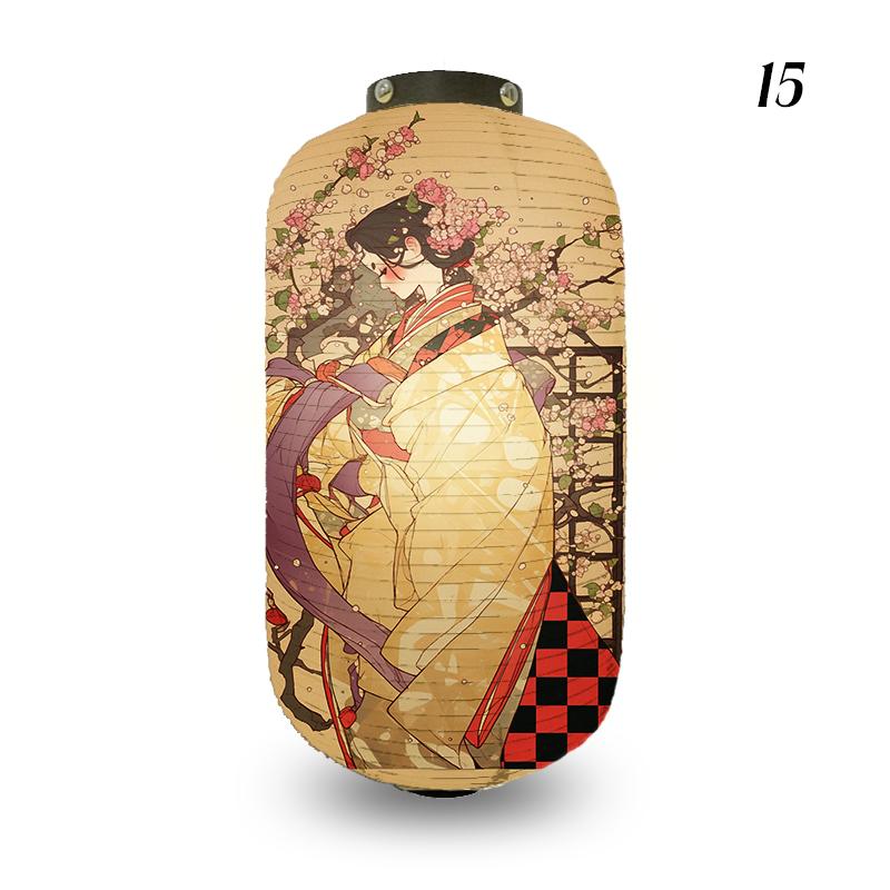 Traditional Style Cloth Lantern Japan Ukiyo-e Geisha Painting Lanterns Izakaya Sushi Shop Restaurant Party New Year Decoration