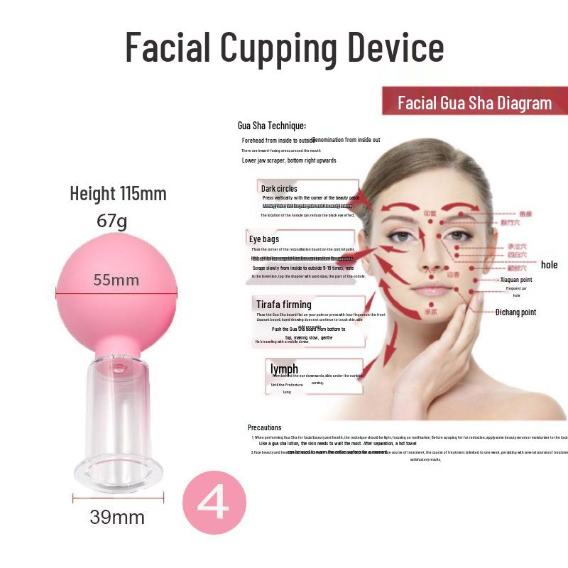 Silicone Facial Cupping Device for Lifting and Contouring