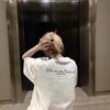 European Style Women's Plus Size Loose Mid-Length Crew Neck Short Sleeve T-Shirt