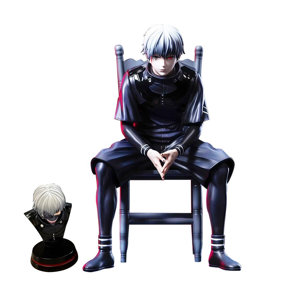 Tokyo Ghost Anime Figure Kaneki Ken Action Figure Mask men Double Head Statue Kaneki Ken Figure Removable pvc Model Ornament Toy
