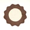 Brown Polyester Braided Placemat -Durable Round Table Mat for Dining