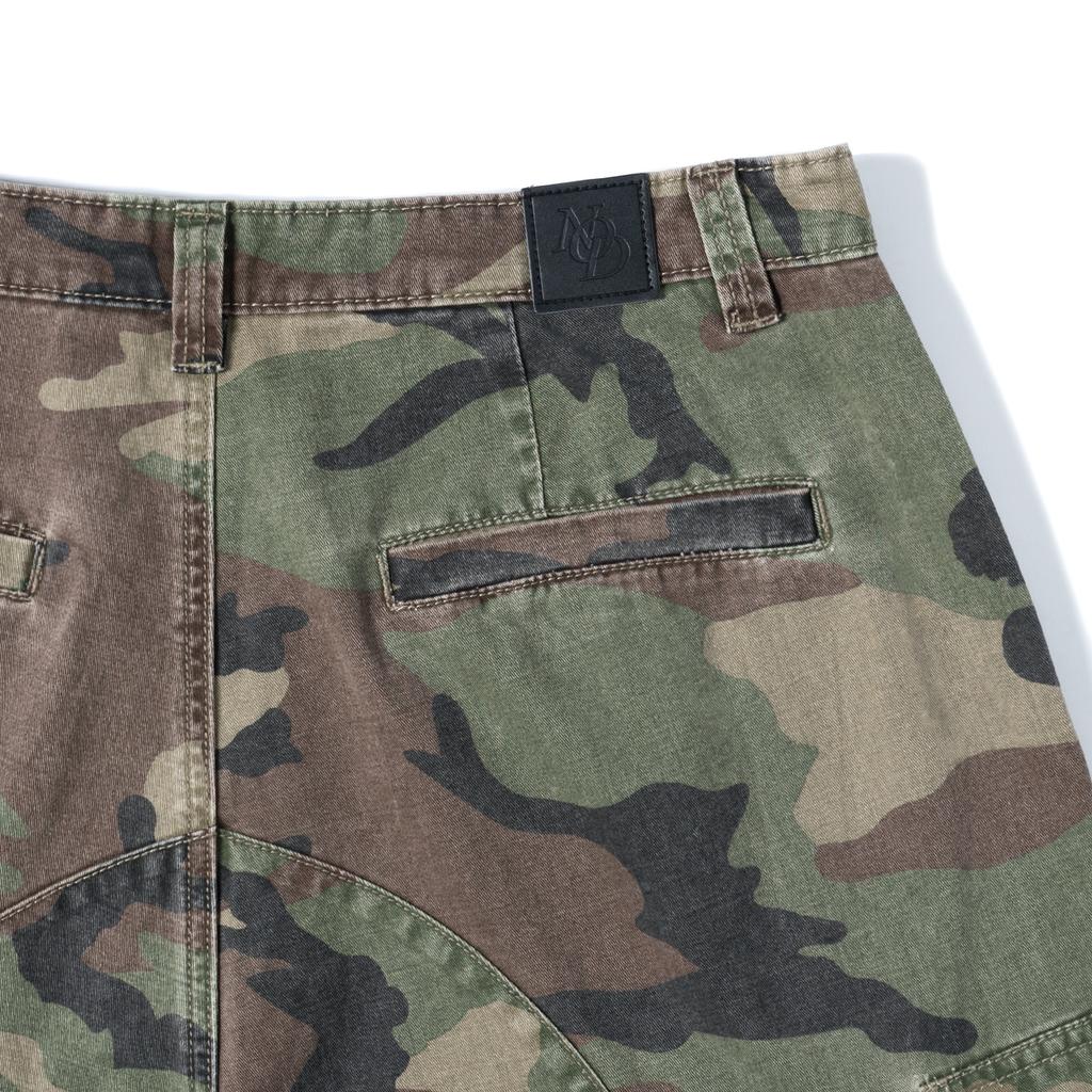 Nodeu Stone Washed Cargo Pants (Camo)