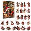 2025 Holiday Advent Calendar Cow Ornaments Christmas Advent Calendar Acrylic Cartoon Highland Cow Hanging Decorations Home Decor