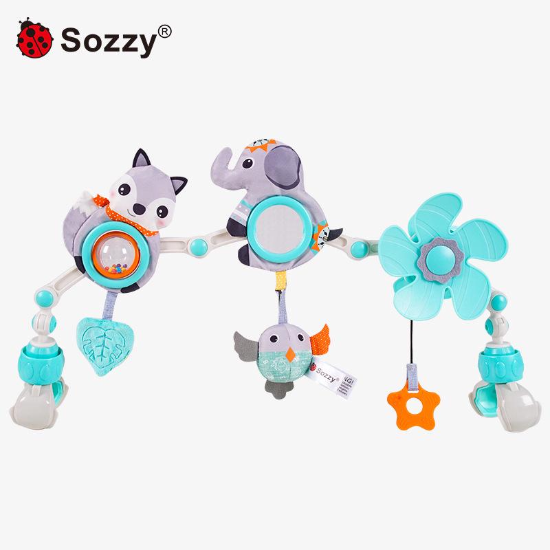 

Sozzy Baby Soothing Plush Toy: Educational Crib, Stroller, Bed, and Car Clip Pendant