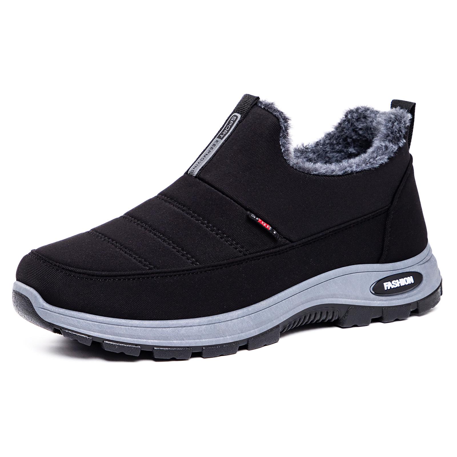 

Women s Fleece-Lined Cotton Snow Boots - Winter Slip-On Versatile Casual Shoes 40