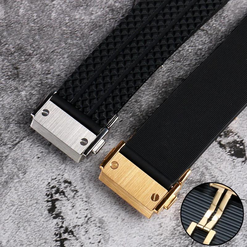 Remienok na hodinky pre HUBLOT BIG BANG Silikónový 25*17mm 26*19mm Vodotesný Pánsky remienok na hodinky vysoko kvalitný Gumový náramok remienok na zápästie