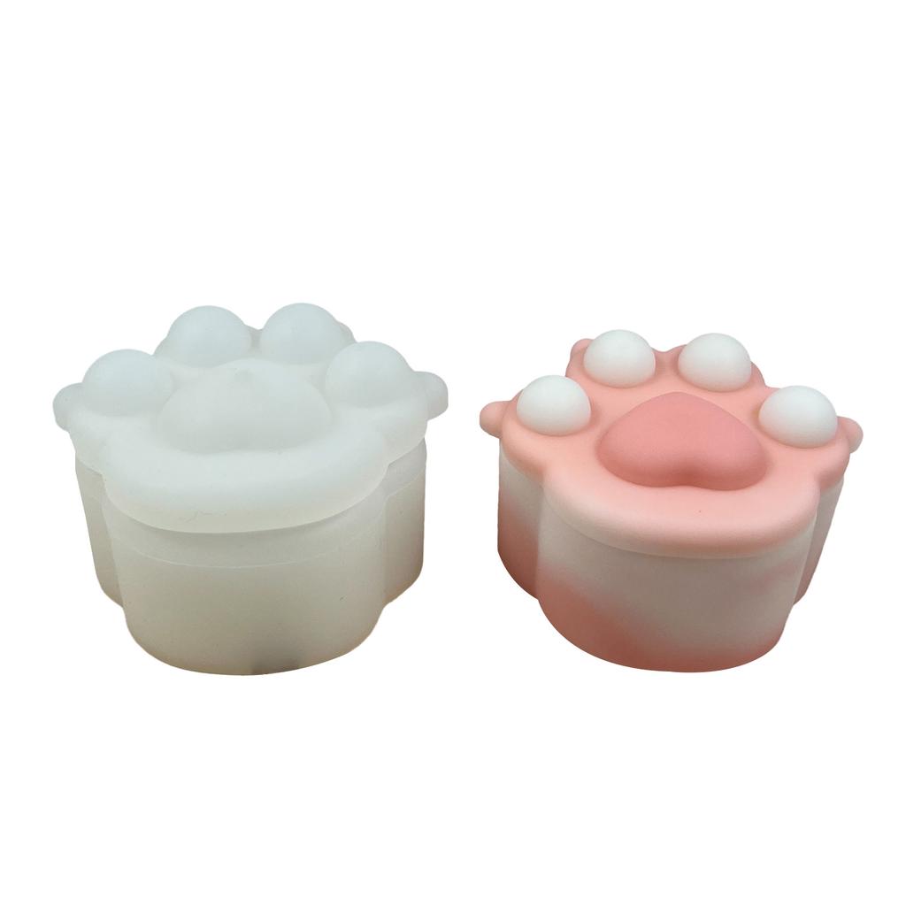 DIY Tigers Paw Shaped Container Silicone Molds 3D Epoxy Resin Mold DIY Storage Box Molds Crafts Jewelry Making Supplies