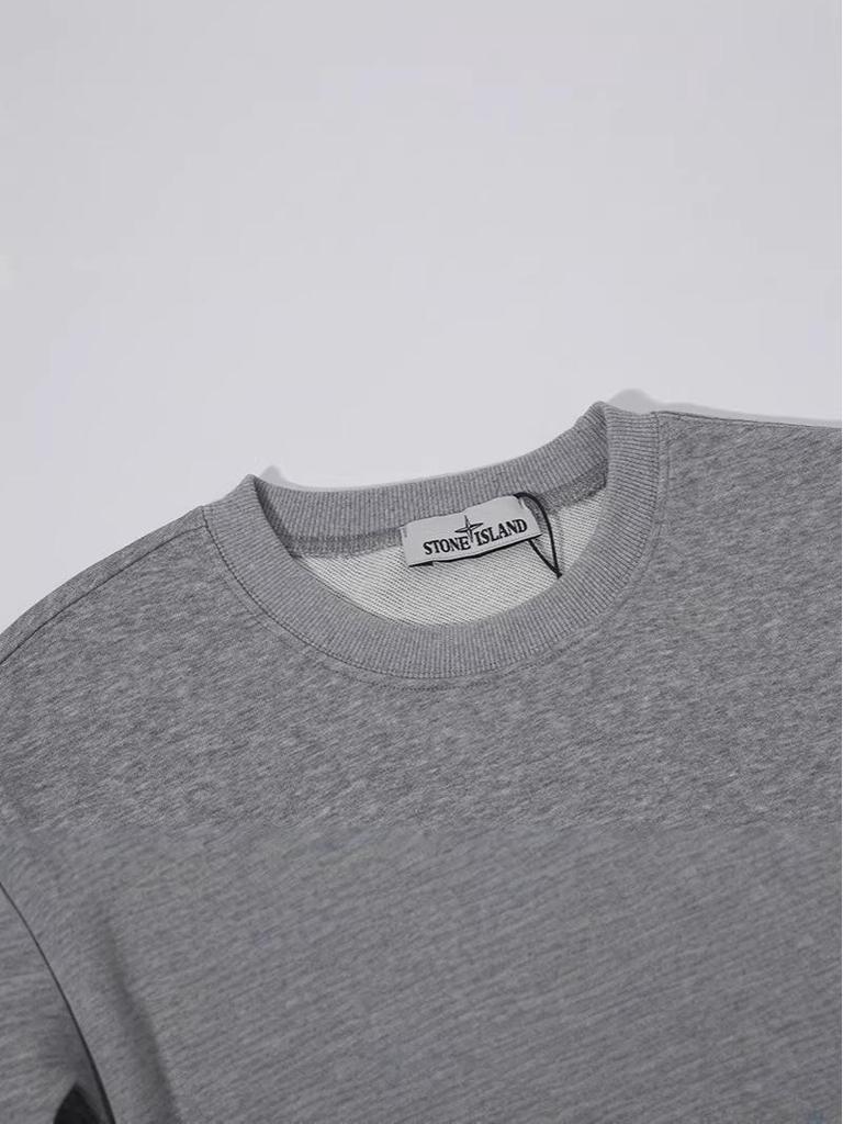 STONE 20SS Unisex Bluza z okrągłym dekoltem z naszywką kompasu: Funkcjonalny, Codzienny