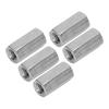 20Pcs Hex Coupling Nut M6 Stainless Steel Rust Resistant Connector Nut Kit Silver