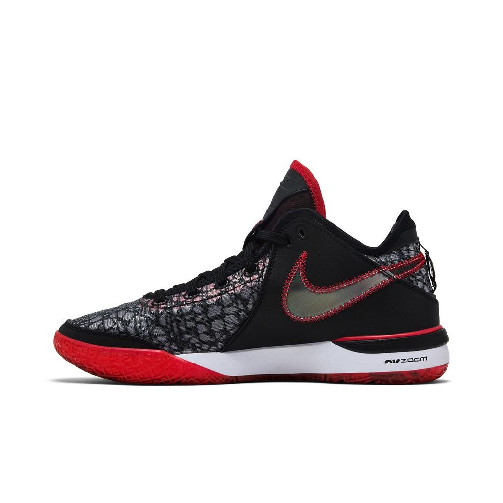 Nike Zoom LeBron NXXT Gen EP 'Bred' (Unisex) Scarpe da Basket Nero / Bianco / Nero / Rosso Universitario DR8788 001