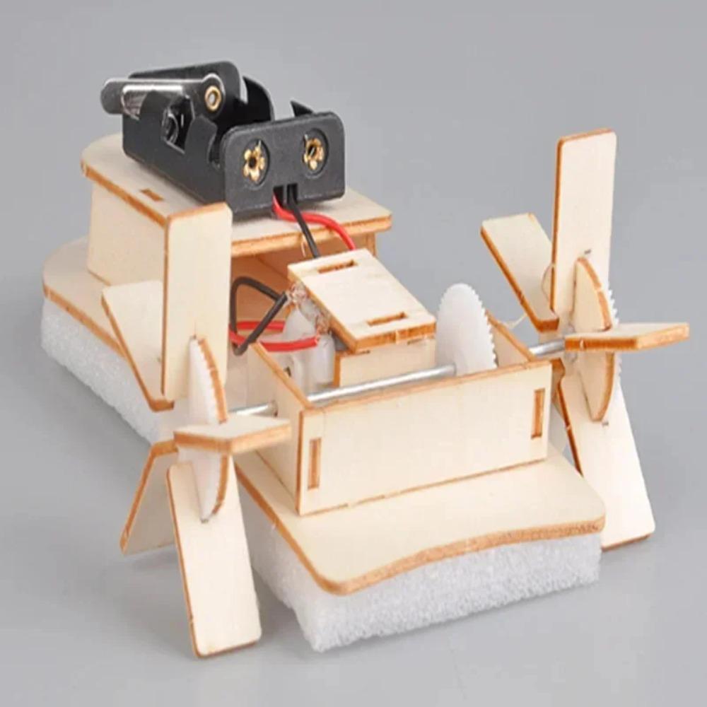 Modellino di Nave in Legno Fai da Te Piccolo Materiale per Costruttori Giocattolo Regalo Set Esperimento Scientifico Materiale di Assemblaggio Confezione Giocattolo Regalo di Compleanno