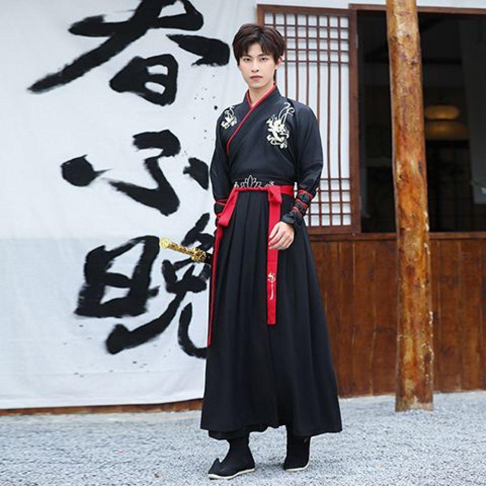 Men's Clothing Hanfu Martial Arts Style Chivalrous Handsome Men's Suit