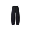 Nike Sportswear Phoenix Fleece Solid Color Mid Waist Fashion Versatile Fleece Tapered Casual Pants Women Bottoms Black Sail-White HJ0899-010