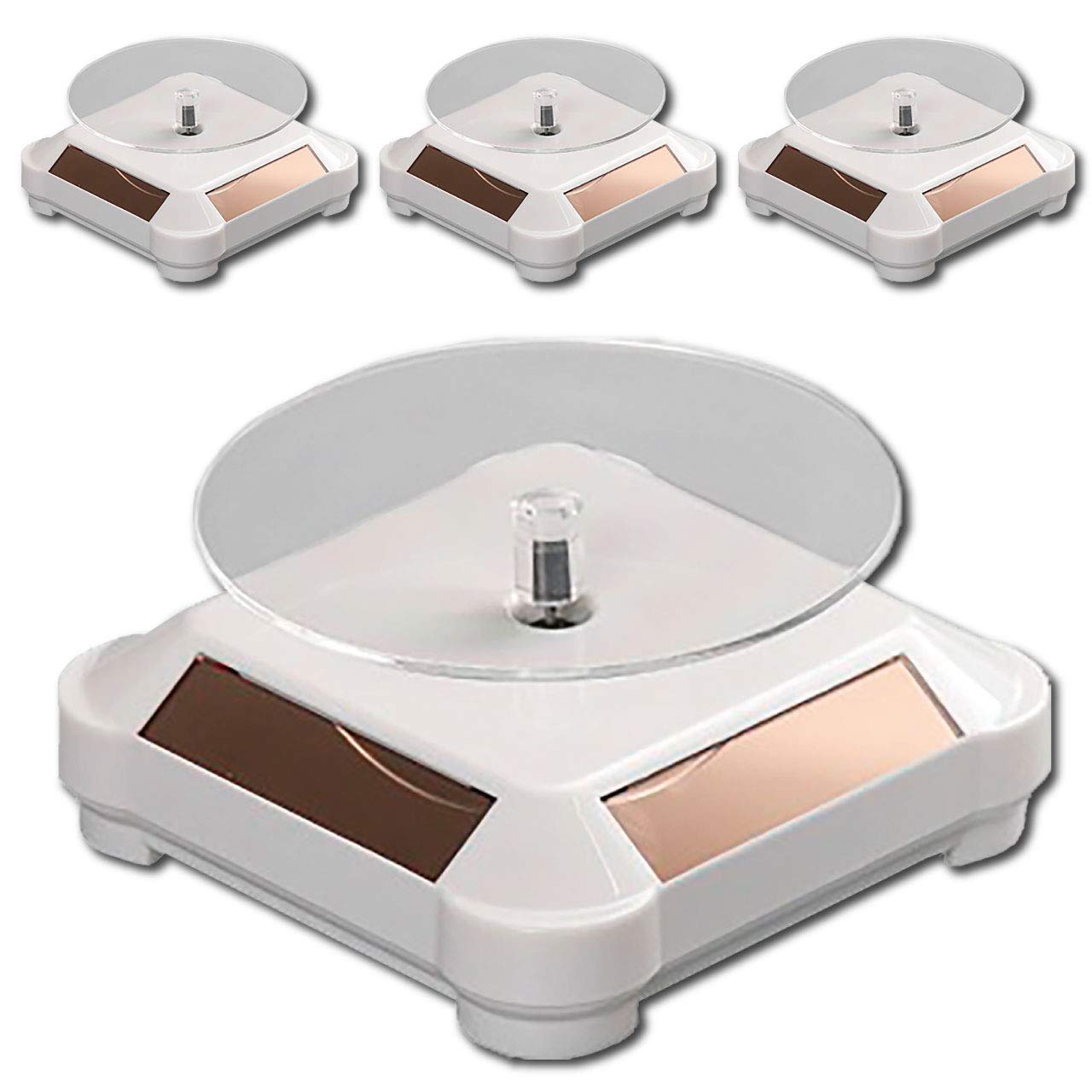 

Ferrimore Turntable, Rotating Base, Display, Rotating Stand, Hobby Display, Solar Powered, Set of 4