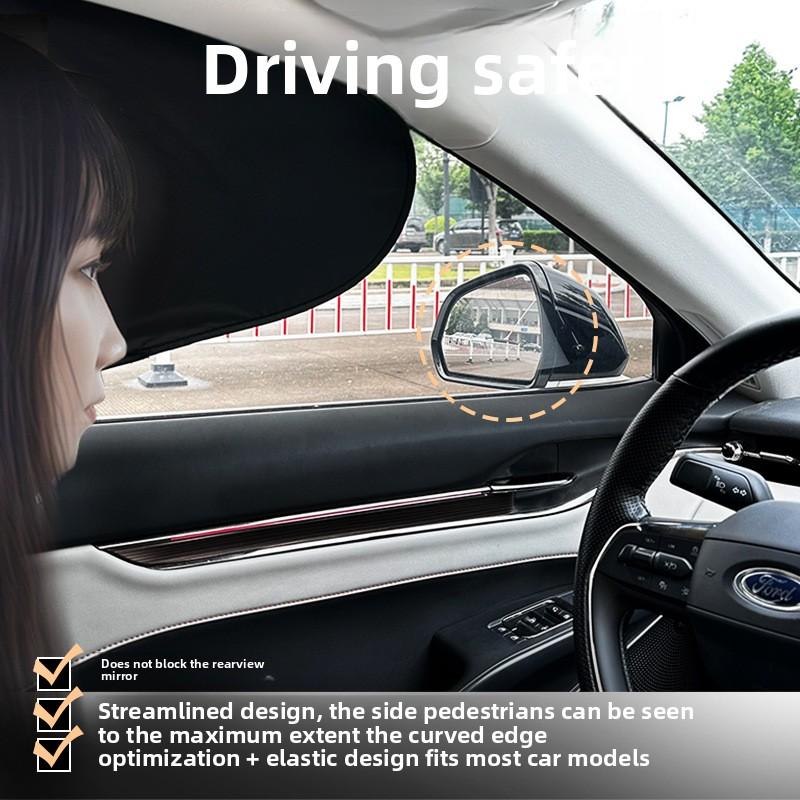 New Electrostatic Sun Visor for Car Side Window 4-Layer Sun Shade Curtains Anti-Glare UV-Blocker Auto Internal Blocker 99.9% UV