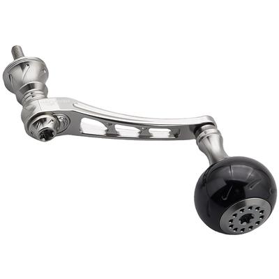HEIGHTEN Adjustable Reel Handle with 30mm Handle Compatible with Daiwa and Shimano Spinning Aurora Series 55-60mm Knob, Reels, (Gunmetal & Black)