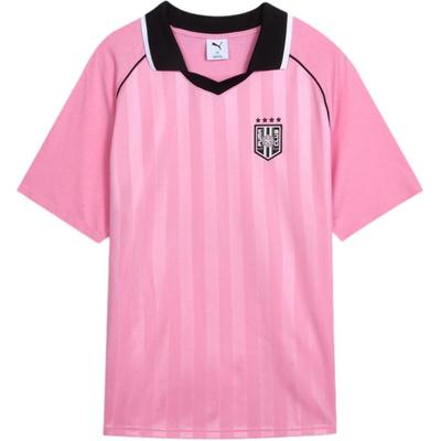 Modisches Vielseitiges Weiches Lockeres Kurzarm-Poloshirt Unisex-Poloshirts Rosa 633071-90