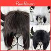 Hat Cow Winter Fake Funny Horn Decor Thunderbolt Thick Warm Faux Fur Ear Protection Personality Unisex Windproof Fluffy Photo Prop Women Men Cap
