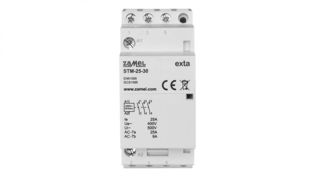 Stycznik Modułowy Instalacyjny 25A 3Z 230V Ac, Typ: Stm-25-30 Ext10000291