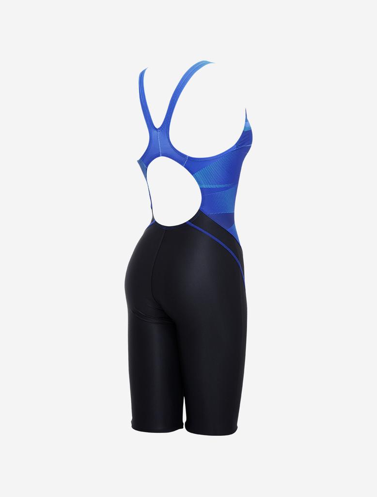 Toneidoseupocheu Daily 5-Part Half-Body X-Back Blue Swimsuit