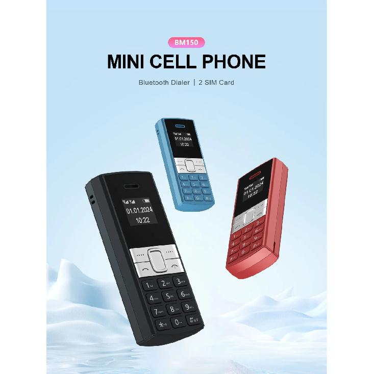 SERVO BM150 Super Mini Mobile Phone 2 SIM Standby Bluetooth Dial Magic Voice Blacklist Speed Dial 2G GSM Small Backup Cellphones