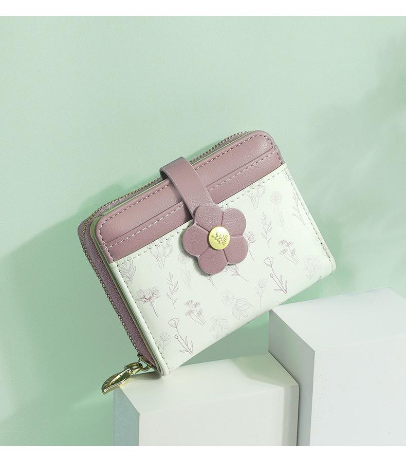 2025 Cute Print Student Coin Purse & Card Holder - Stylish Short Wallet for Women