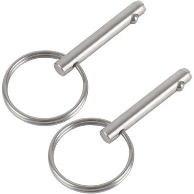 316 Stainless Steel Quick Release Pin – 6.3mm X 51mm Overall, 39mm Usable Length, Bimini Top Marine Hardware (0.25" X 2", Usable 1.54")