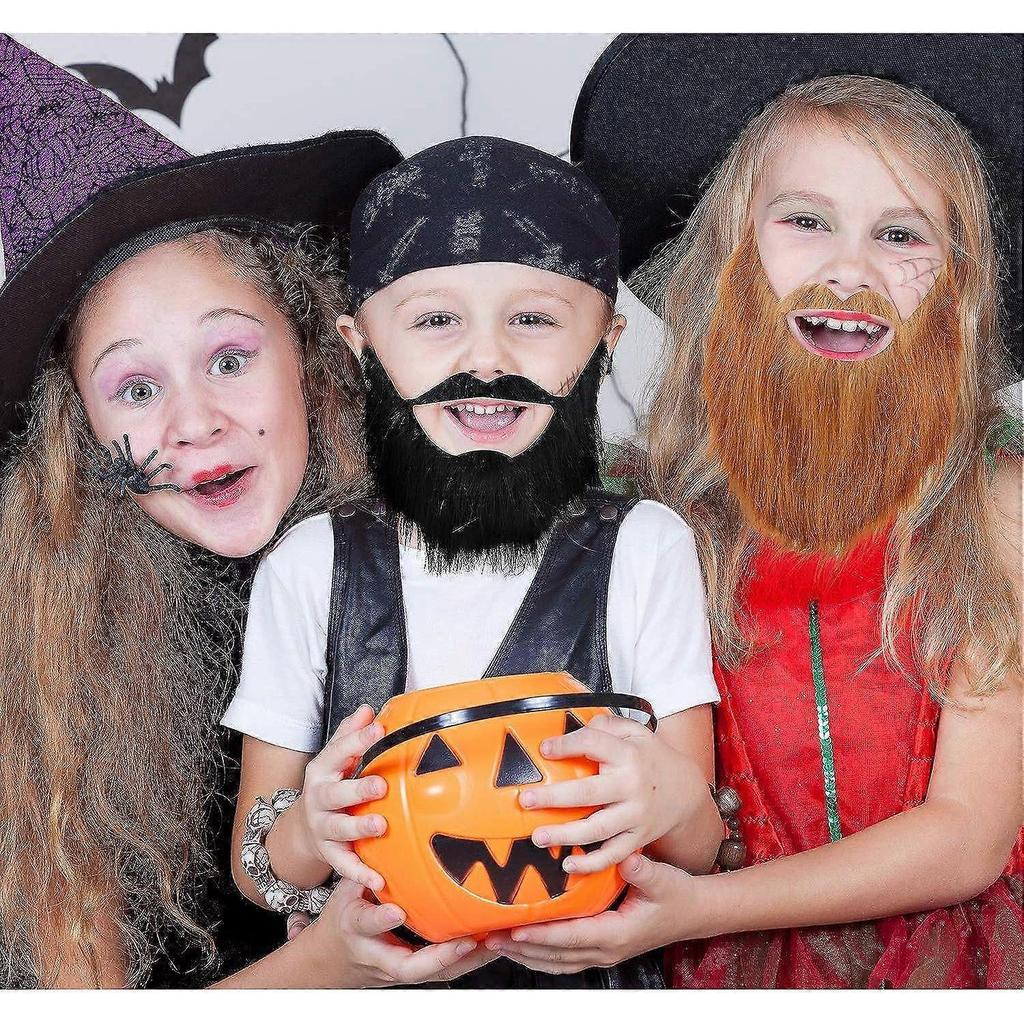 6 Pieces Fake Beard Funny Mustache Costume Fiesta Party Supplies for Halloween Christmas Masquerade Party Costume Accessories