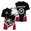 3D Print Cospaly Carpenter Tshirt For Men New In Short Sleeve Tee Shirts Clothes Mens Plus Size Workwear Uniform T Shirts