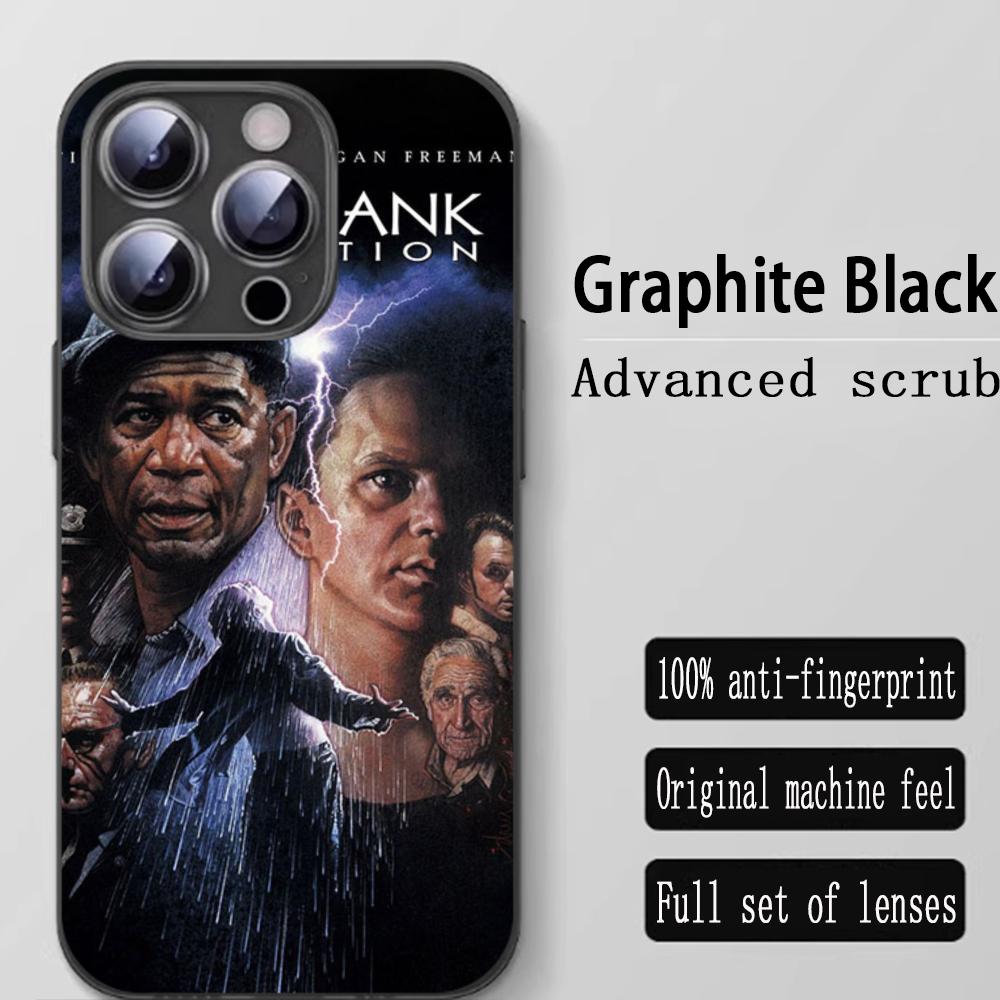 Classic ins Shawshank hot Phone Case For iPhone 16 15 14 13 12 11 X XR XS 8 Plus Mini Pro Max Soft black Shockproof Cover