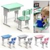 1set Chairs Furniture Model Miniature School Desks Miniature Toy Pretend Play Desk  Doll Accessories