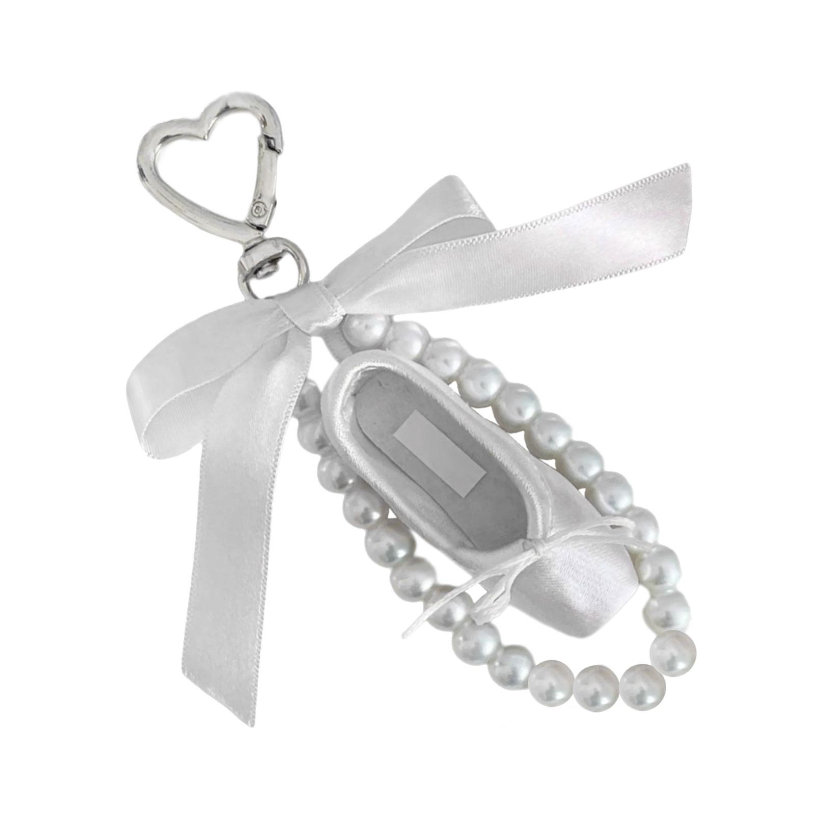 

Versatile Fashion Accessory Phone Strap Keychain Lanyard With Bowknot Charm For Phone Keys And Gifts белый