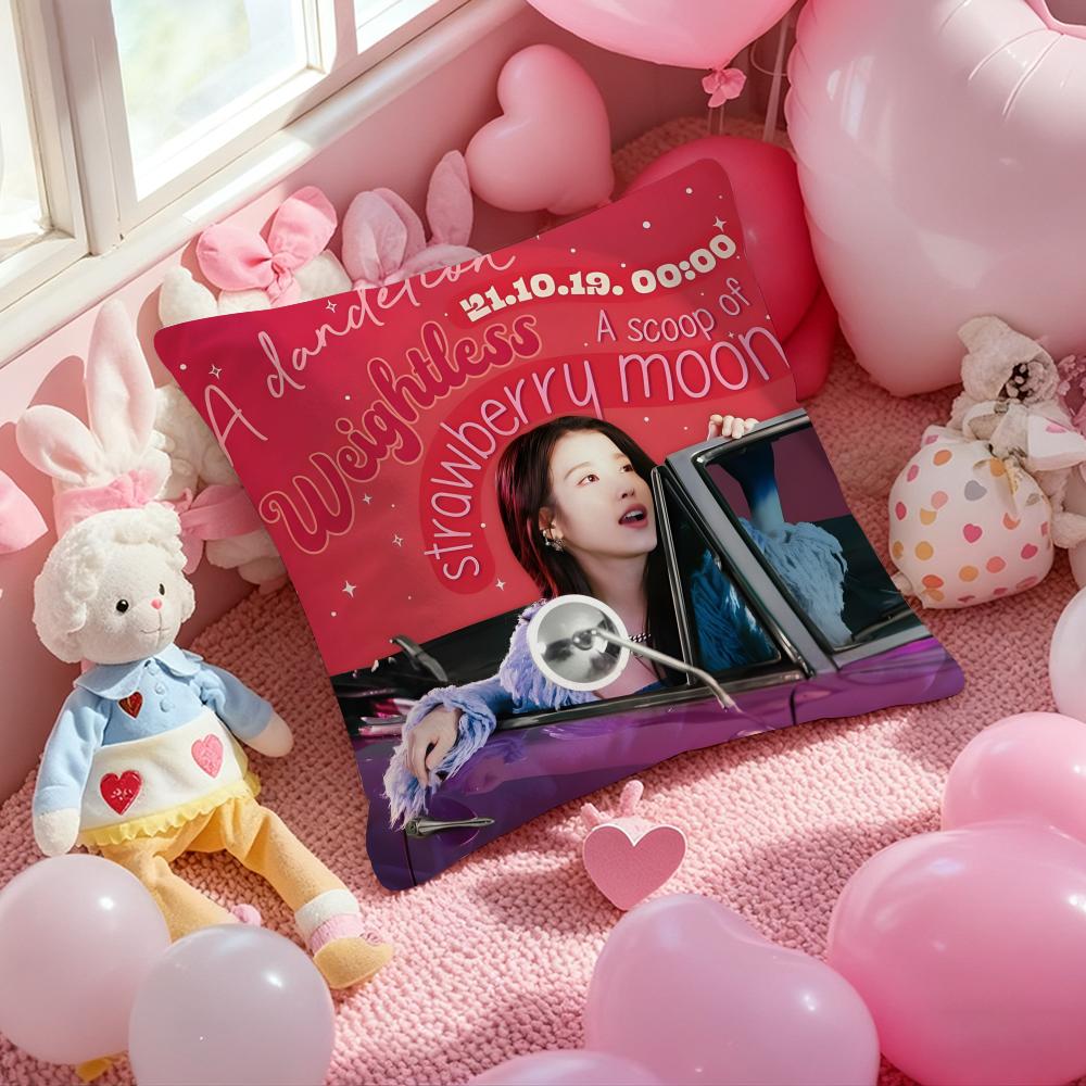 Lee Ji Eun IU Cushion Cover Pattern Printed Pillowcase for Living Room Sofa Cushion Cover & Bedroom Decor