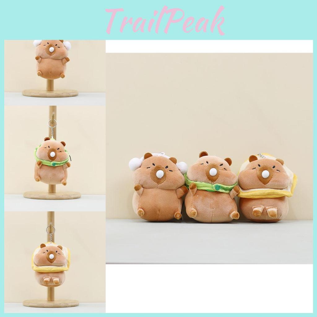 Adorable Soft Plush Water Capybara Keychain Cute Cartoon Stuffed Animal Toy