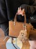 2025 High-End Retro Leopard Print Suede Handbag – Versatile Autumn/Winter Bucket Shoulder Bag for Women