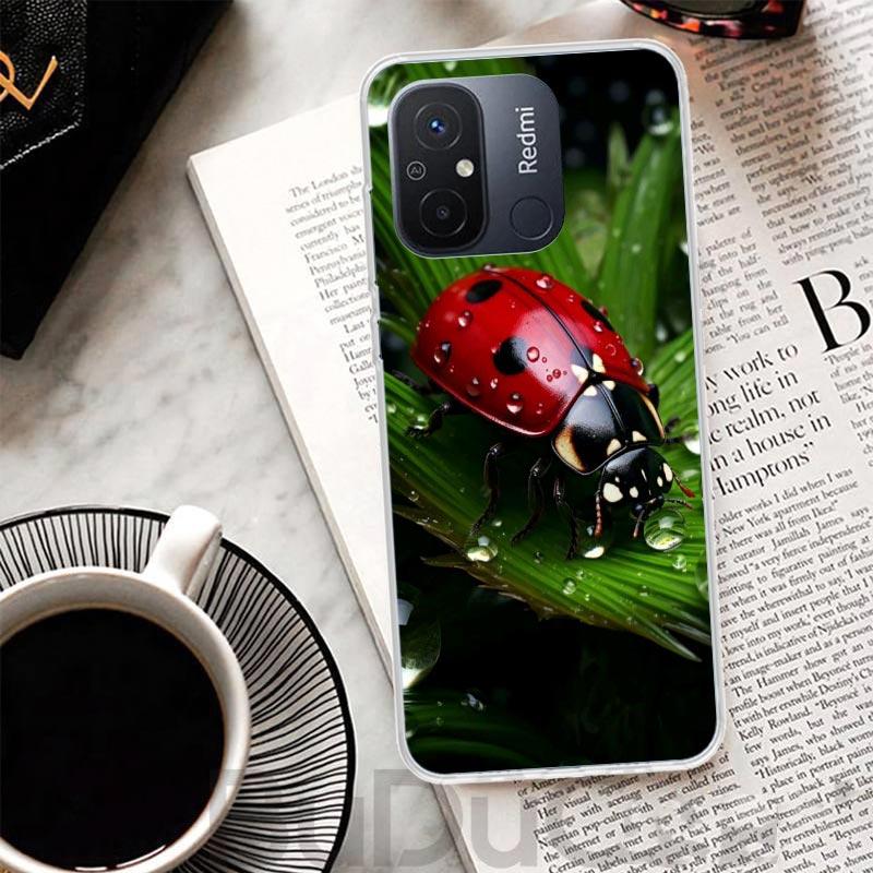 Insect Seven-Star ladybug Cover For Xiaomi Redmi 13 13C 14C 12 12C 10 10C 9 9C 9T 9A Phone Case 10A 8A 8 7A 7 6A 6 K80 K70 K60 K