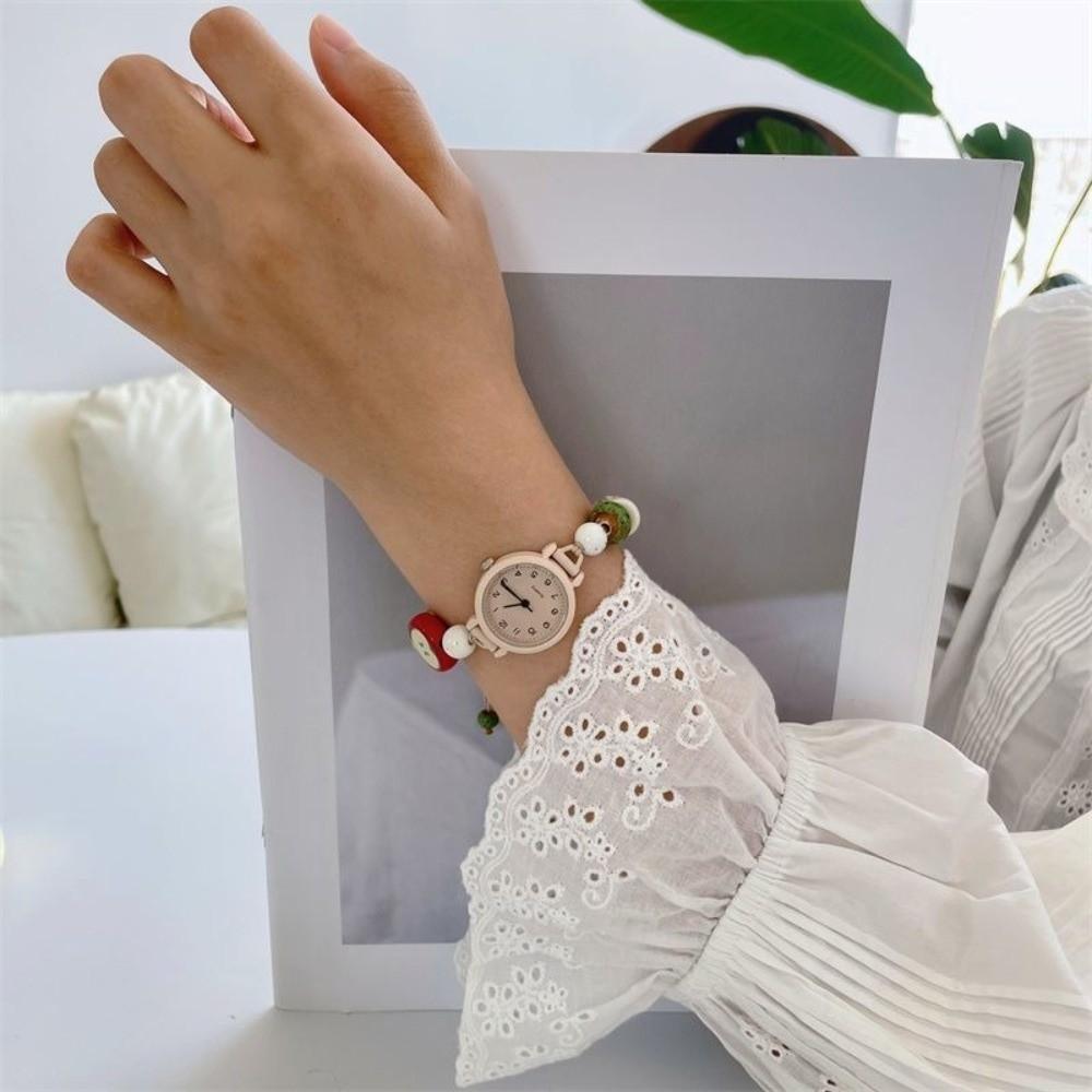Bonbonfarbene Kette Armbanduhr Handgefertigte Armbanduhren Neue Quarzuhren Damen Mädchen