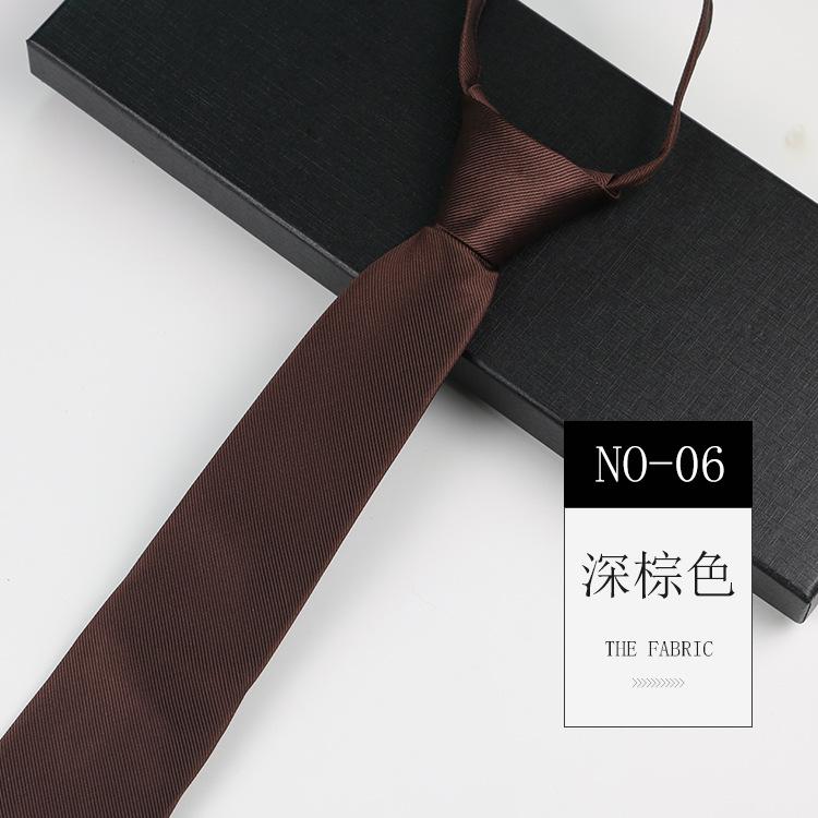Business Tie Men'S And Women'S Black Grey Red Solid Color Professional Work Security Wedding Shirt Student No Zipper Tie