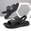 Cowhide Sandals Men's 2024 New Outer Wear Driving Dual-purpose Men's Sandals Latex Pad Soft-soled Beach Shoes