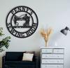 Personalisiertes Metallschild zum Nähen, Benutzerdefiniertes Patchwork-Schild für die Nähzimmer-Dekoration, Geschenk für Oma, Nähmaschinen-Schild