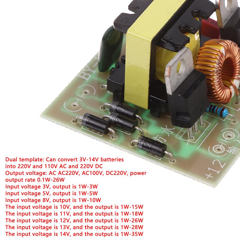12V til 220V Dc-Ac Boost Inverter Dual Channel Inverse Converter Booster Module Regulator Step Up Power Module